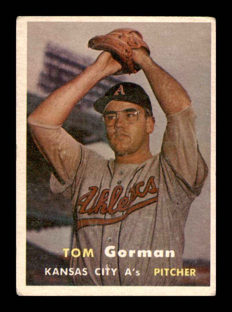 Load image into Gallery viewer, 1957 Topps Tom Gorman #87 Surface Scratches Kansas City Athletics Image 1
