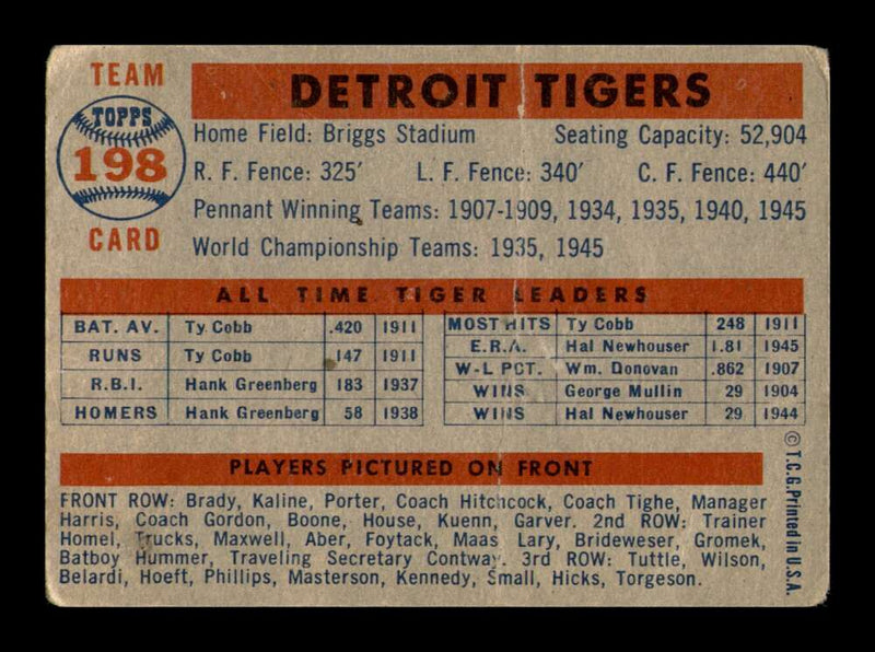 Load image into Gallery viewer, 1957 Topps Detroit Tigers #198 Crease Detroit Tigers Image 2
