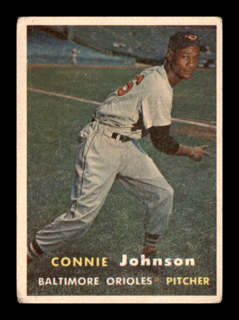 Load image into Gallery viewer, 1957 Topps Connie Johnson #43 Surface Scratches Baltimore Orioles Image 1
