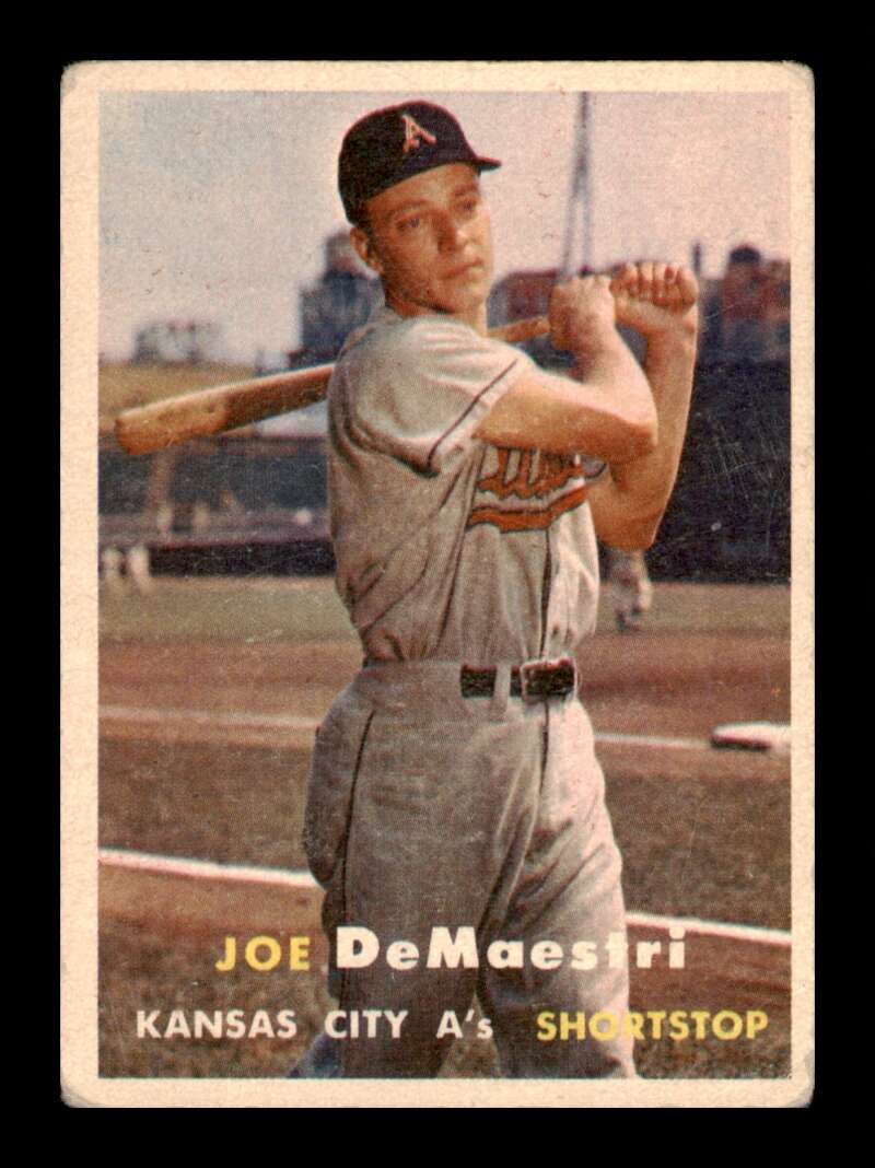 Load image into Gallery viewer, 1957 Topps Joe DeMaestri #44 Corner Crease Kansas City Athletics Image 1
