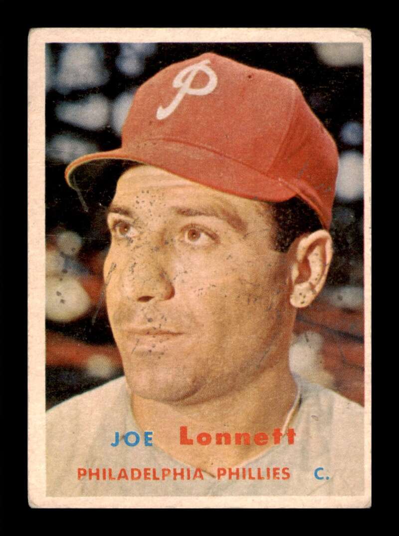 Load image into Gallery viewer, 1957 Topps Joe Lonnett #241 Wax On Front Rookie RC Philadelphia Phillies Image 1
