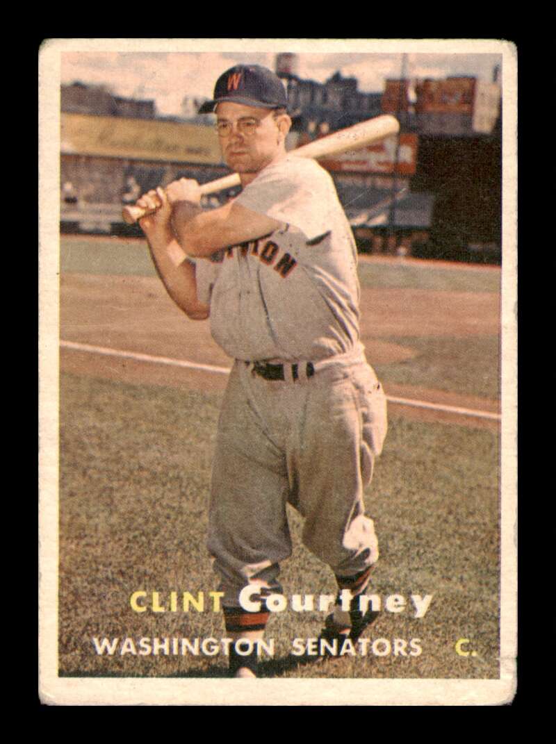 Load image into Gallery viewer, 1957 Topps Clint Courtney #51 Surface Scratches Washington Senators Image 1
