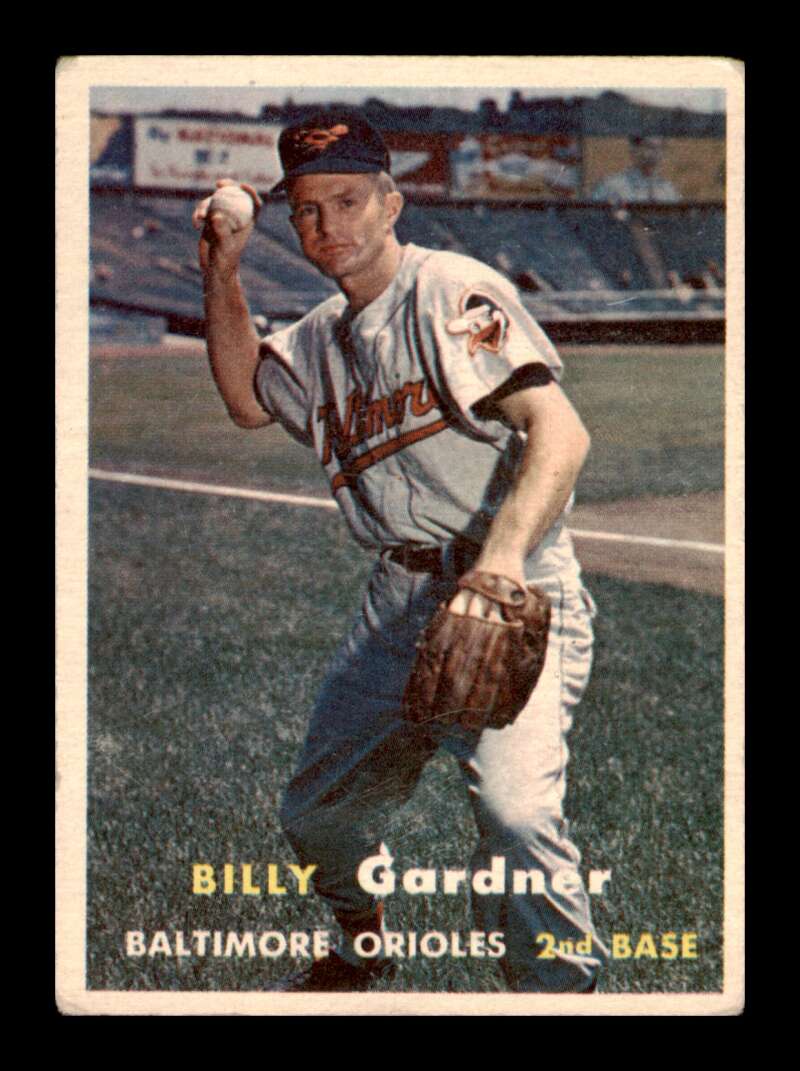 Load image into Gallery viewer, 1957 Topps Billy Gardner #17 Crease Baltimore Orioles Image 1
