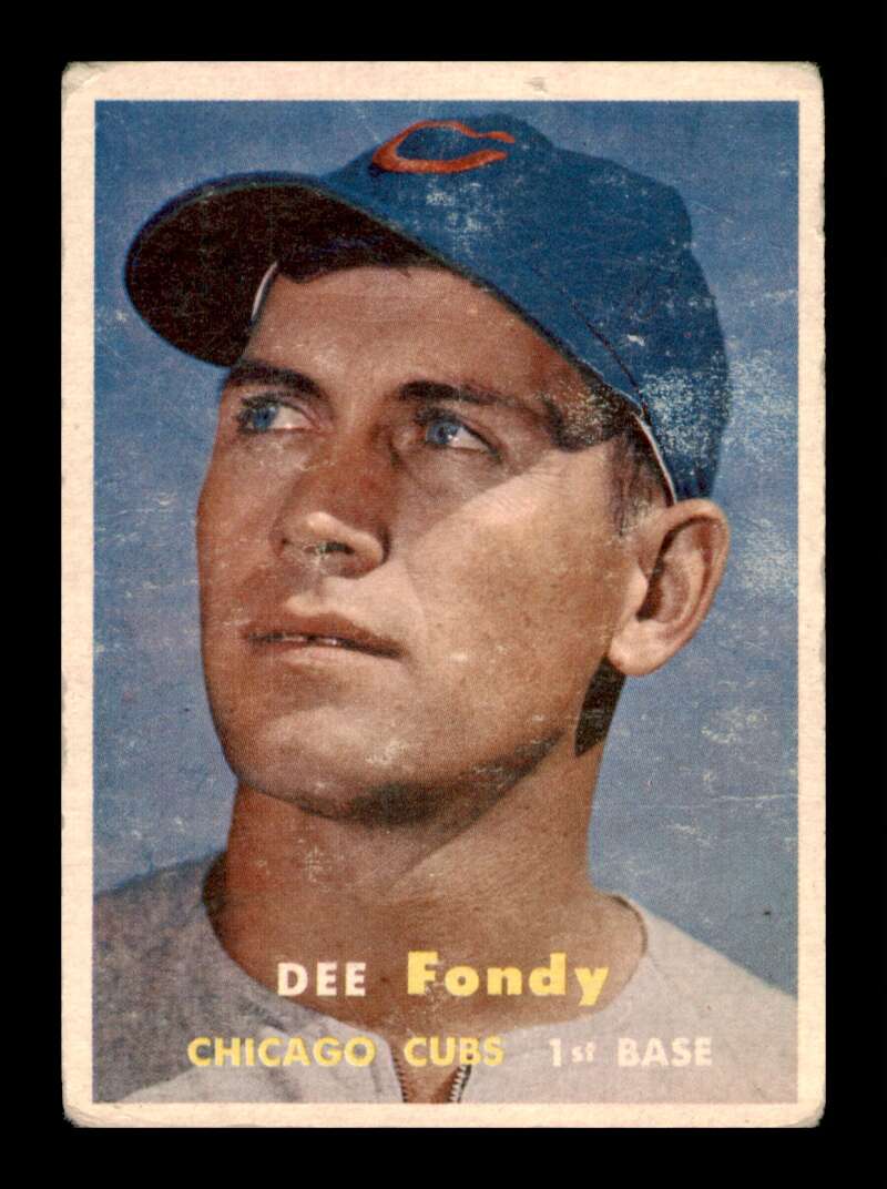 Load image into Gallery viewer, 1957 Topps Dee Fondy #42 Wrinkle Chicago Cubs Image 1
