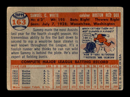 1957 Topps Sammy White 