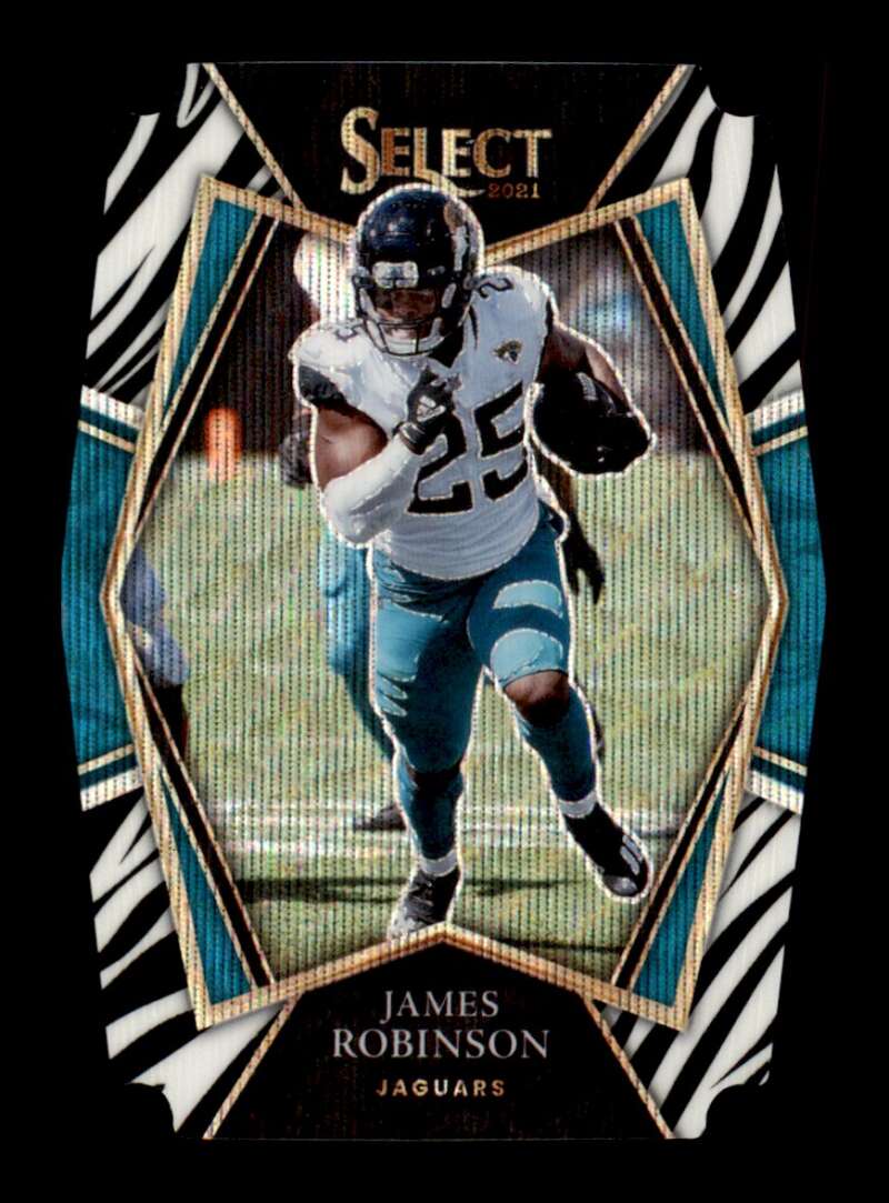 Load image into Gallery viewer, 2021 Panini Select Zebra Prizm Die Cut James Robinson #117 SP SSP Jacksonville Jaguars  Image 1
