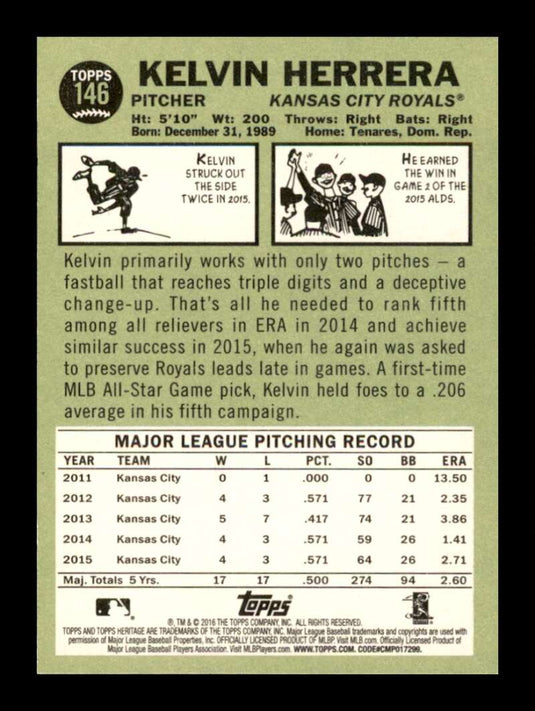 2016 Topps Heritage Kelvin Herrera