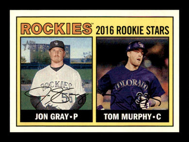 2016 Topps Heritage Jon Gray Tom Murphy 