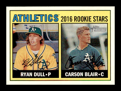 2016 Topps Heritage Ryan Dull Carson Blair 