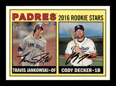 2016 Topps Heritage Travis Jankowski Cody Decker 