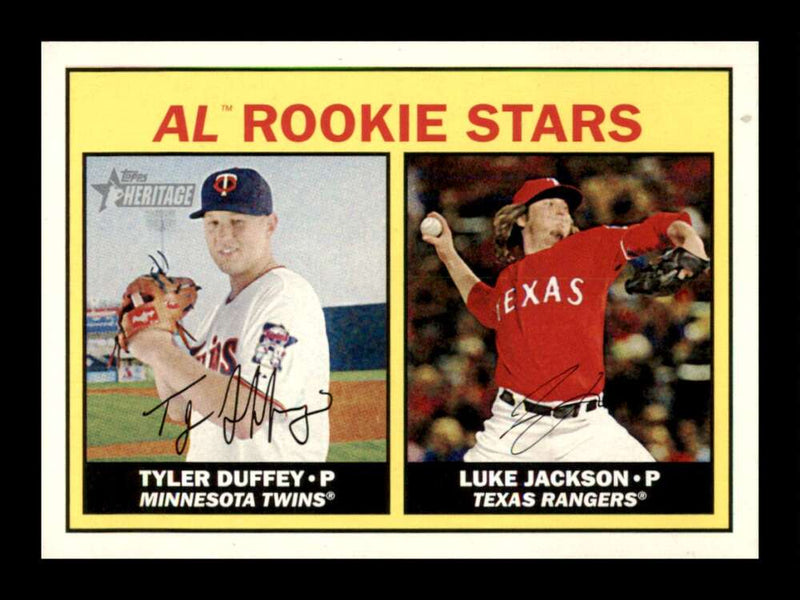 Load image into Gallery viewer, 2016 Topps Heritage Tyler Duffey Luke Jackson #182 Rookie RC Minnesota Twins/Texas Rangers  Image 1
