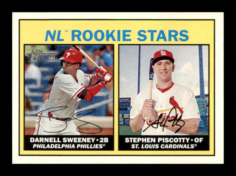 Load image into Gallery viewer, 2016 Topps Heritage Darnell Sweeney Stephen Piscotty #183 Rookie RC Philadelphia Phillies /St. Louis Cardinals  Image 1
