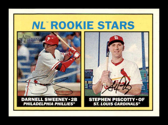 2016 Topps Heritage Darnell Sweeney Stephen Piscotty