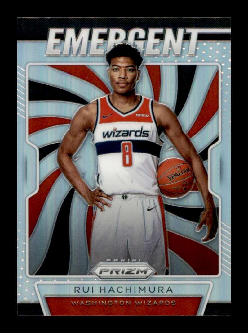 Load image into Gallery viewer, 2019-20 Panini Prizm Emergent Silver Prizm Rui Hachimura #21 Rookie RC SP Washington Wizards  Image 1
