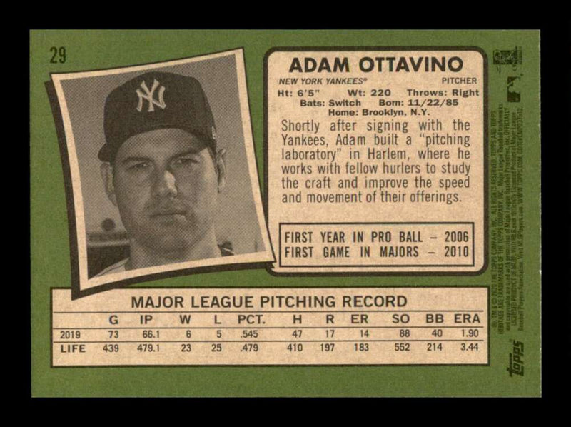 Load image into Gallery viewer, 2020 Topps Heritage Adam Ottavino #29 New York Yankees  Image 2
