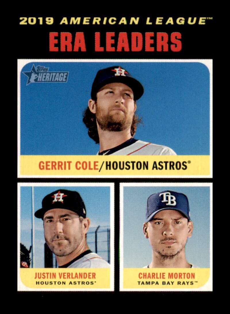 Load image into Gallery viewer, 2020 Topps Heritage Gerrit Cole Justin Verlander Charlie Morton #67 Houston Astros Tampa Bay Rays  Image 1
