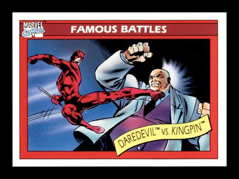 Load image into Gallery viewer, 1990 Impel Marvel Universe Daredevil vs Kingpin #95  Image 1
