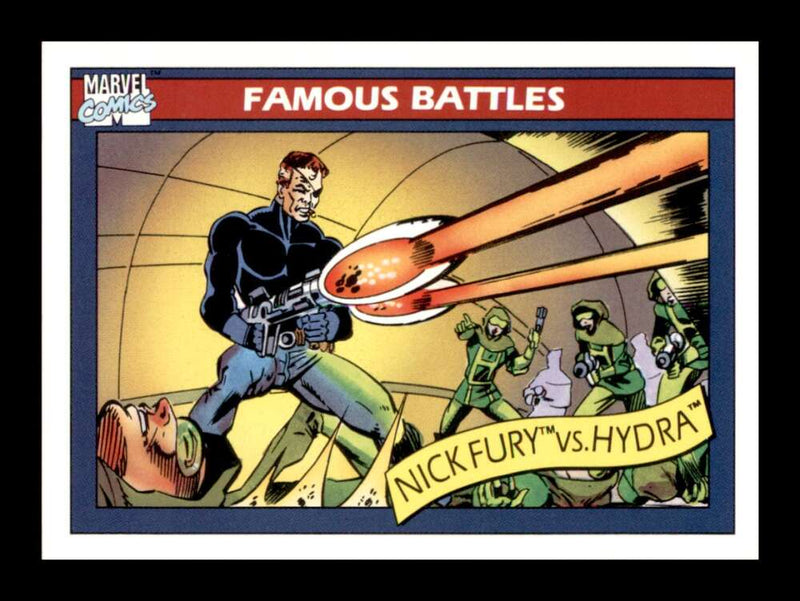 Load image into Gallery viewer, 1990 Impel Marvel Universe Nick Fury vs Hydra #107  Image 1
