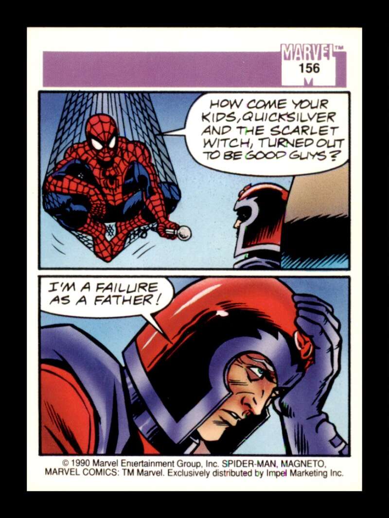 Load image into Gallery viewer, 1990 Impel Marvel Universe Spider-Man Presents: Magneto #156  Image 2
