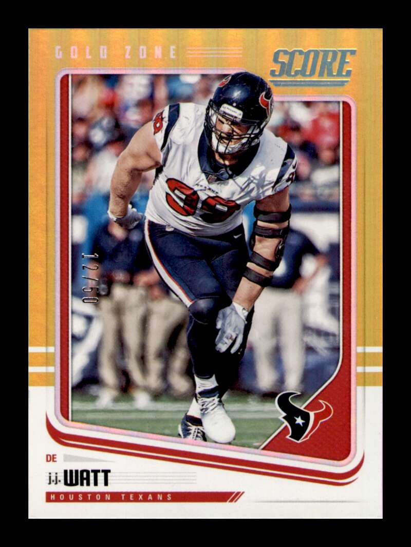 Load image into Gallery viewer, 2018 Score Gold Zone J.J. Watt #127 Short Print SP /50 Houston Texans  Image 1
