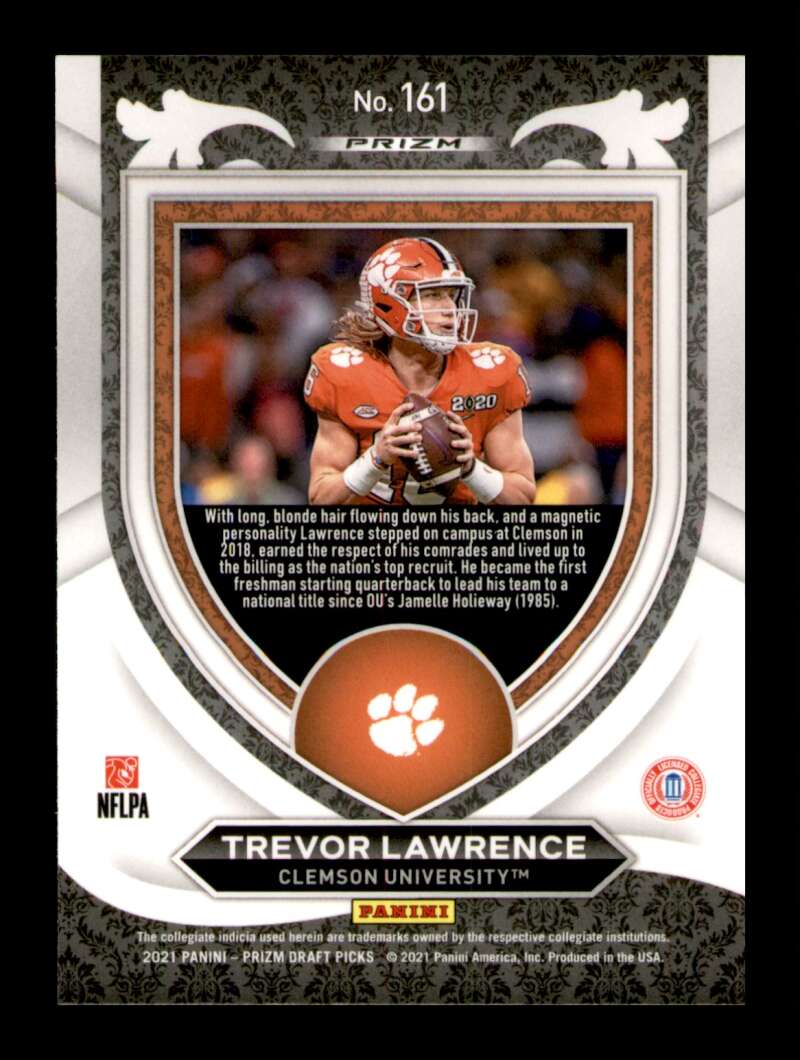 Load image into Gallery viewer, 2021 Panini Prizm Draft Silver Prizm Trevor Lawrence #161 Rookie RC SP Clemson Tigers  Image 2
