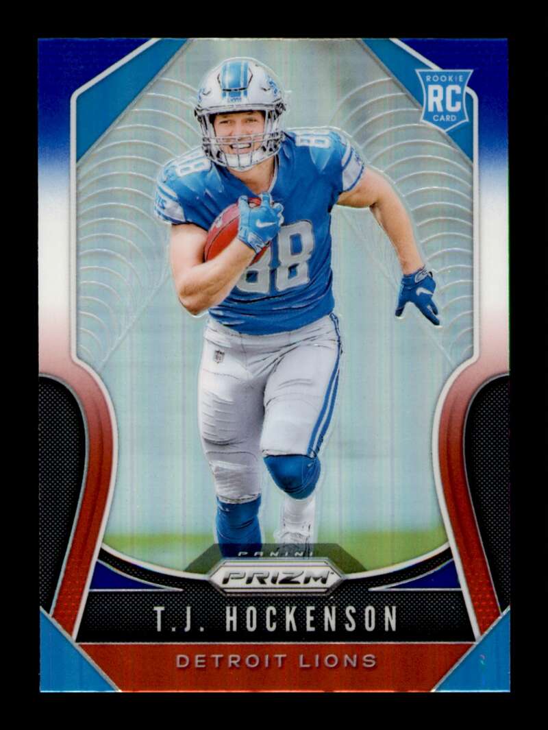 Load image into Gallery viewer, 2019 Panini Prizm Red White Blue Prizm T.J. Hockenson #364 Rookie RC SP Detroit Lions  Image 1
