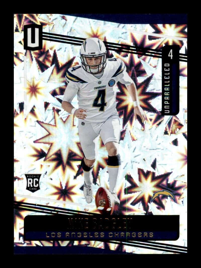 Load image into Gallery viewer, 2019 Panini Unparalleled Impact Mike Badgley #93 Rookie RC SP /75 Los Angeles Chargers  Image 1
