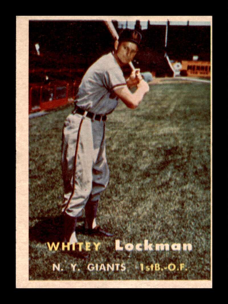 Load image into Gallery viewer, 1957 Topps Whitey Lockman #232 Surface Dent New York Giants  Image 1
