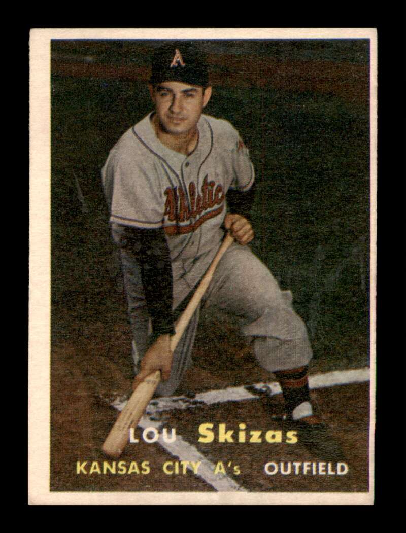 Load image into Gallery viewer, 1957 Topps Lou Skizas #83 Wrinkle Rookie RC Kansas City Athletics  Image 1
