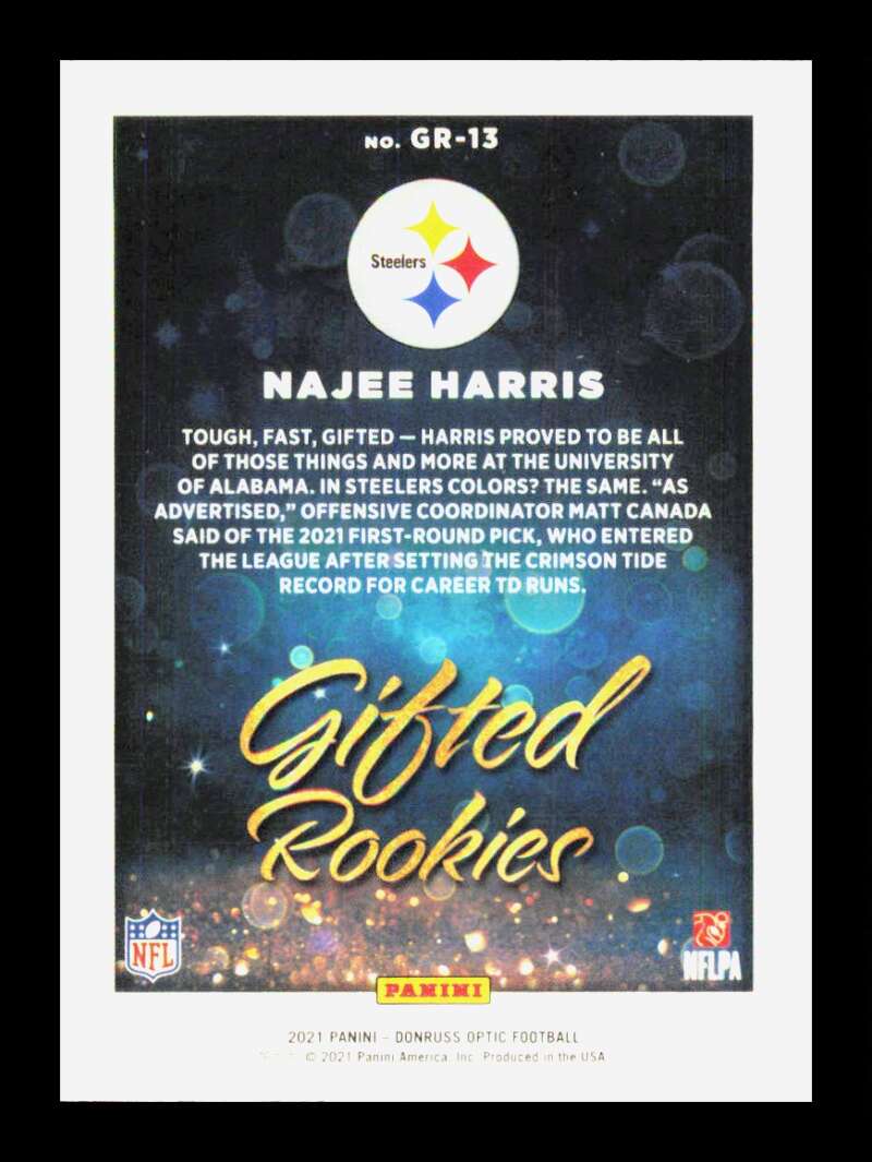 Load image into Gallery viewer, 2021 Donruss Optic Gifted Rookies Najee Harris #GR-13 Pittsburgh Steelers  Image 2
