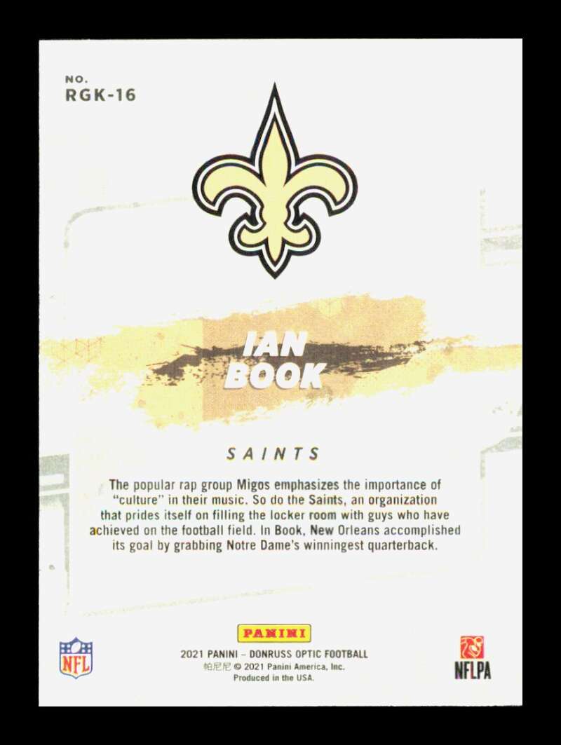 Load image into Gallery viewer, 2021 Donruss Optic Rookie Gridiron Kings Ian Book #RGK-16 Rookie RC New Orleans Saints  Image 2
