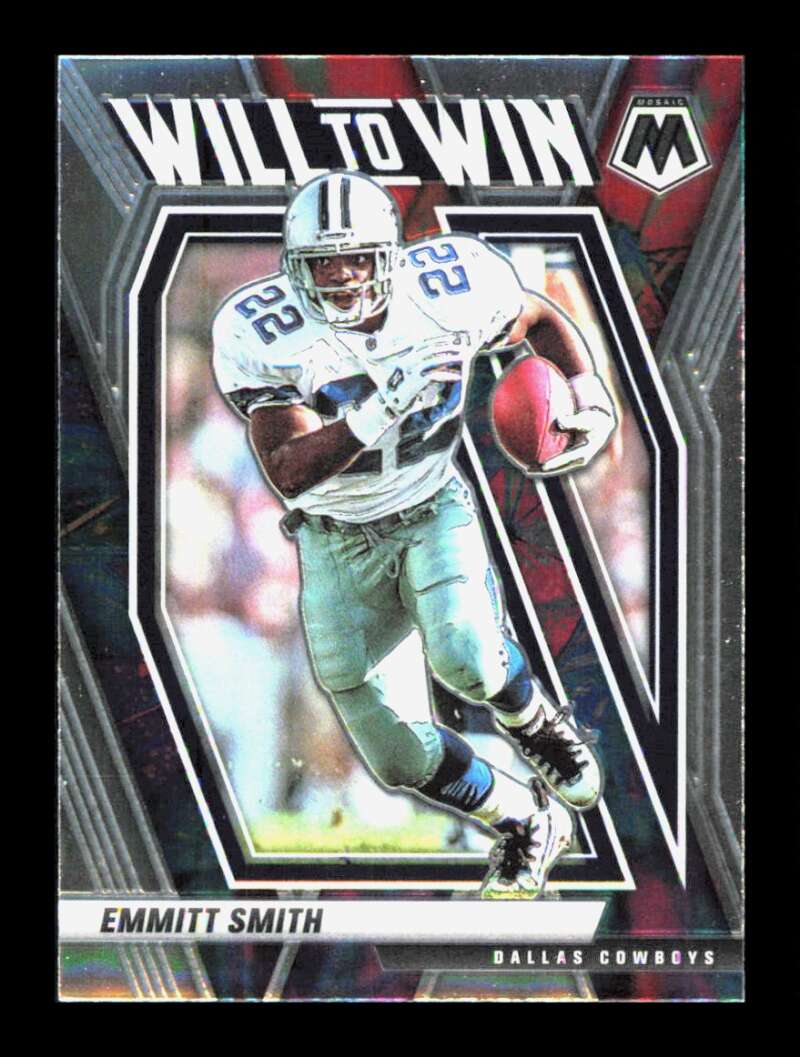 Load image into Gallery viewer, 2021 Panini Mosaic WIll To Win Emmitt Smith #WW-18 Dallas Cowboys  Image 1
