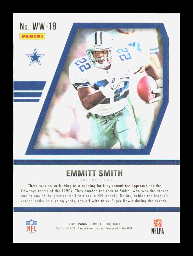 Load image into Gallery viewer, 2021 Panini Mosaic WIll To Win Emmitt Smith #WW-18 Dallas Cowboys  Image 2
