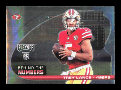 2021 Panini Playoff Behind The Numbers Trey Lance 