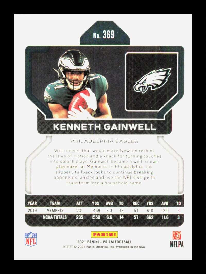 Load image into Gallery viewer, 2021 Panini Prizm Kenneth Gainwell #369 Rookie RC Philadelphia Eagles  Image 2
