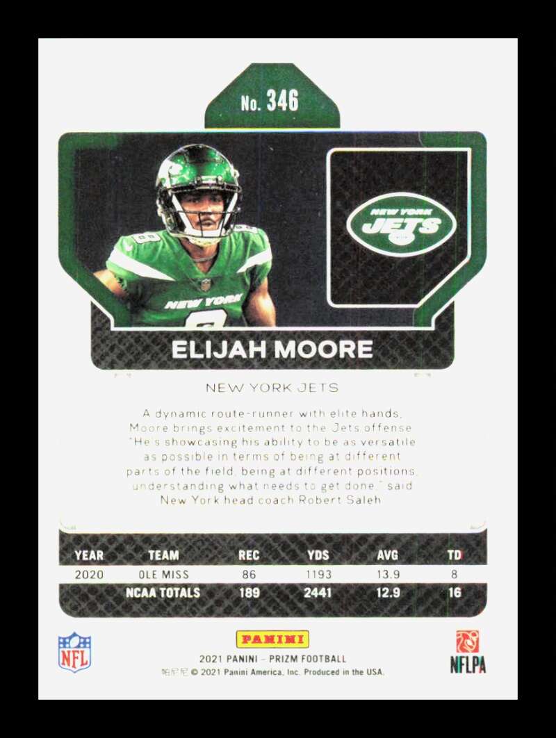 Load image into Gallery viewer, 2021 Panini Prizm Elijah Moore #346 Rookie RC New York Jets  Image 2
