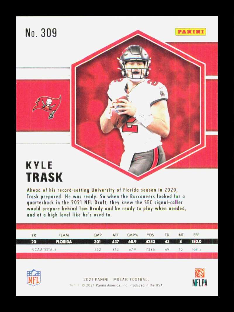 Load image into Gallery viewer, 2021 Panini Mosaic Kyle Trask #309 Rookie RC Tampa Bay Buccaneers  Image 2
