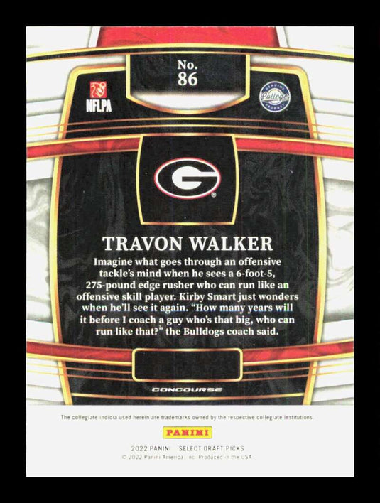 2022 Panini Select Draft Travon Walker