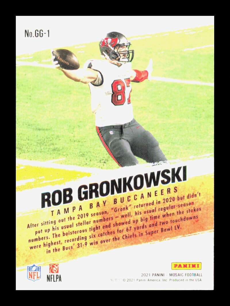 Load image into Gallery viewer, 2021 Panini Mosaic Got Game Rob Gronkowski #GG-1 Tampa Bay Buccaneers  Image 2
