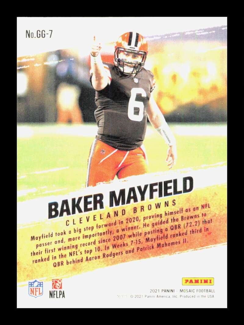 Load image into Gallery viewer, 2021 Panini Mosaic Got Game Baker Mayfield #GG-7 Cleveland Browns  Image 2
