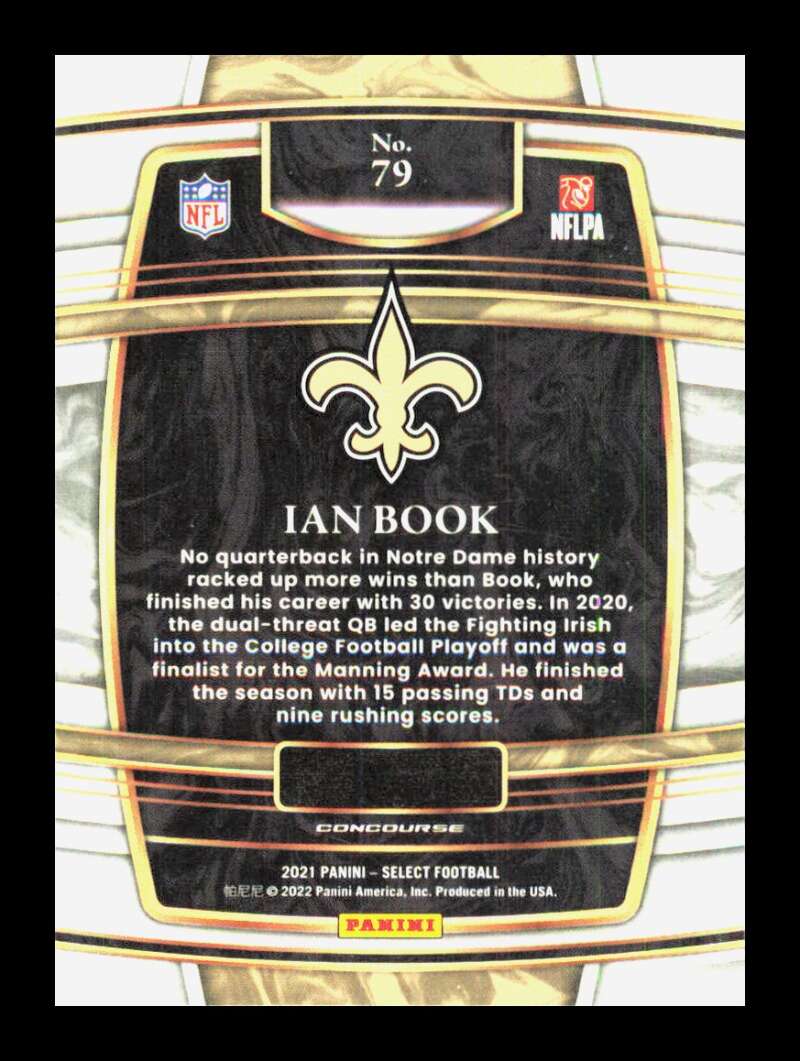 Load image into Gallery viewer, 2021 Panini Select Ian Book #79 Rookie RC New Orleans Saints  Image 2
