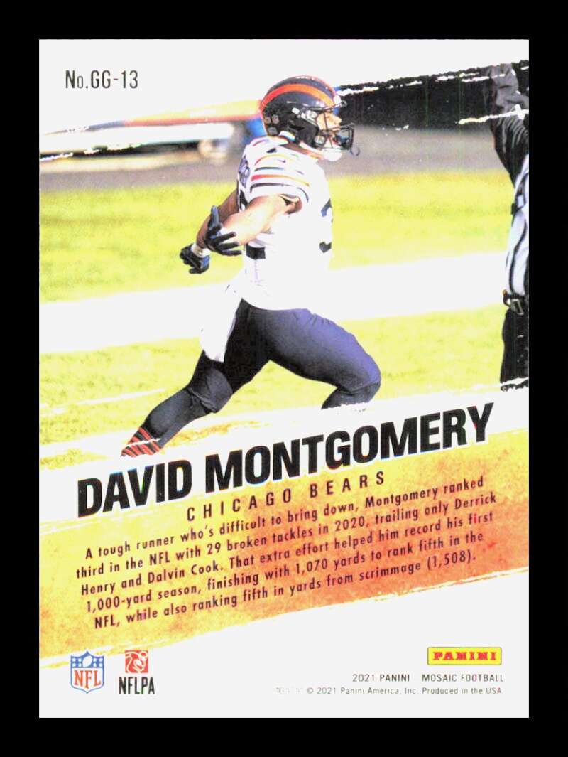 Load image into Gallery viewer, 2021 Panini Mosaic Got Game David Montgomery #GG-13 Chicago Bears  Image 2
