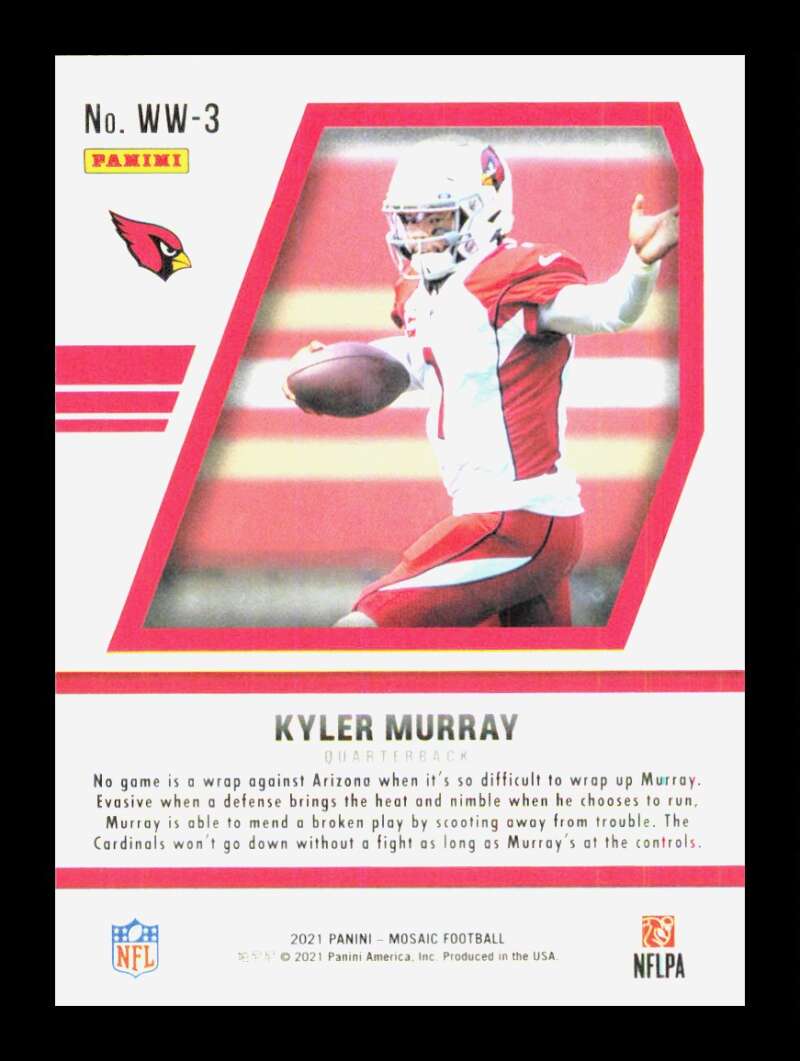 Load image into Gallery viewer, 2021 Panini Mosaic Will To Win Kyler Murray #WW-3 Arizona Cardinals  Image 2
