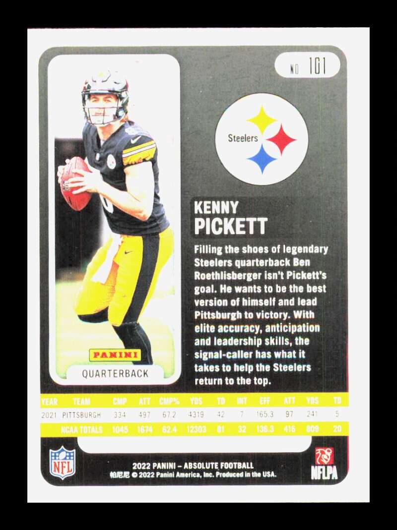 Load image into Gallery viewer, 2021 Panini Absolute Kenny Pickett #101 Pittsburgh Steelers  Image 2
