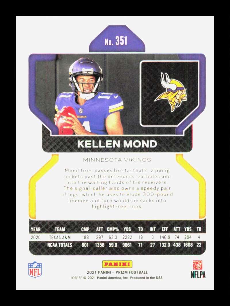 Load image into Gallery viewer, 2021 Panini Prizm Kellen Mond #351 Rookie RC Minnesota Vikings  Image 2
