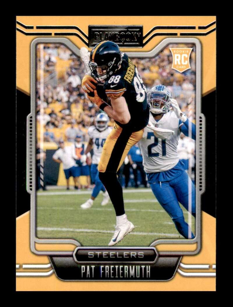 Load image into Gallery viewer, 2021 Panini Playbook Pat Freiermuth #117 Rookie RC Pittsburgh Steelers  Image 1
