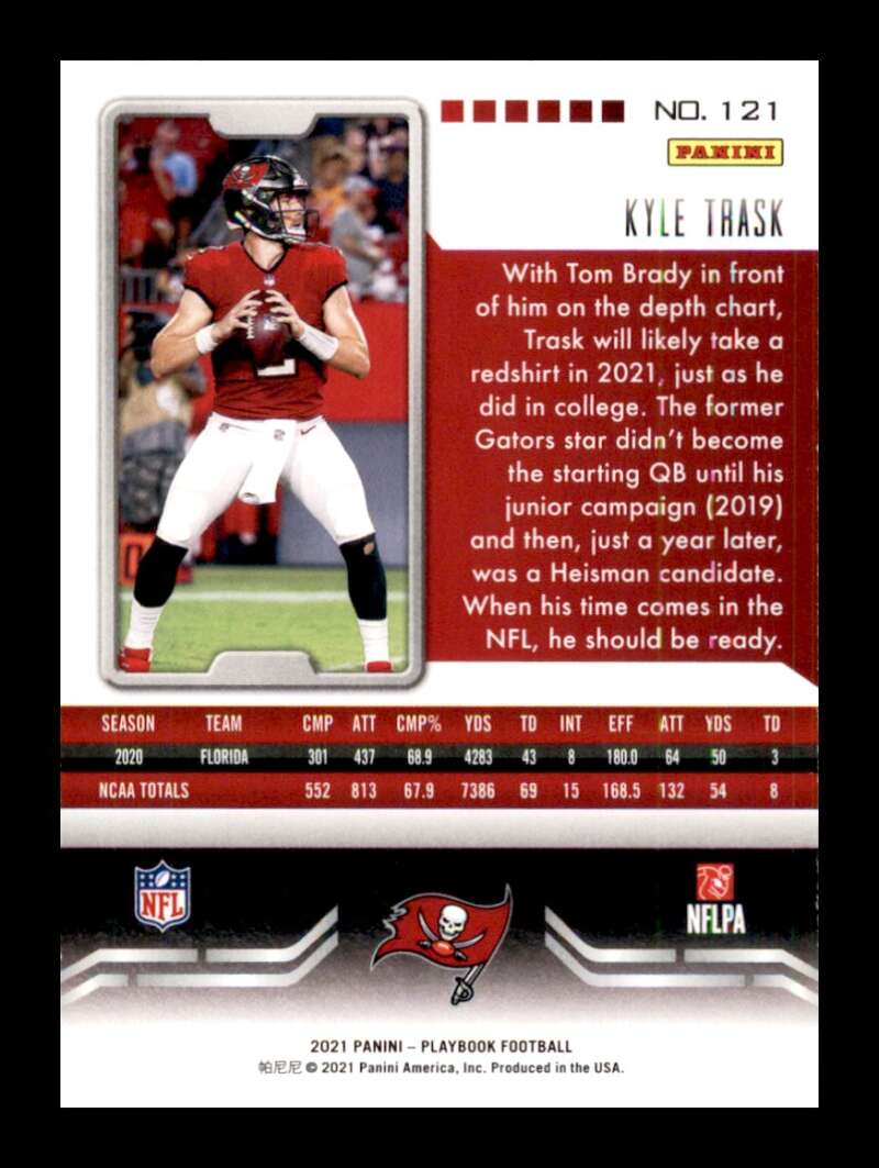 Load image into Gallery viewer, 2021 Panini Playbook Kyle Trask #121 Rookie RC Tampa Bay Buccaneers  Image 2
