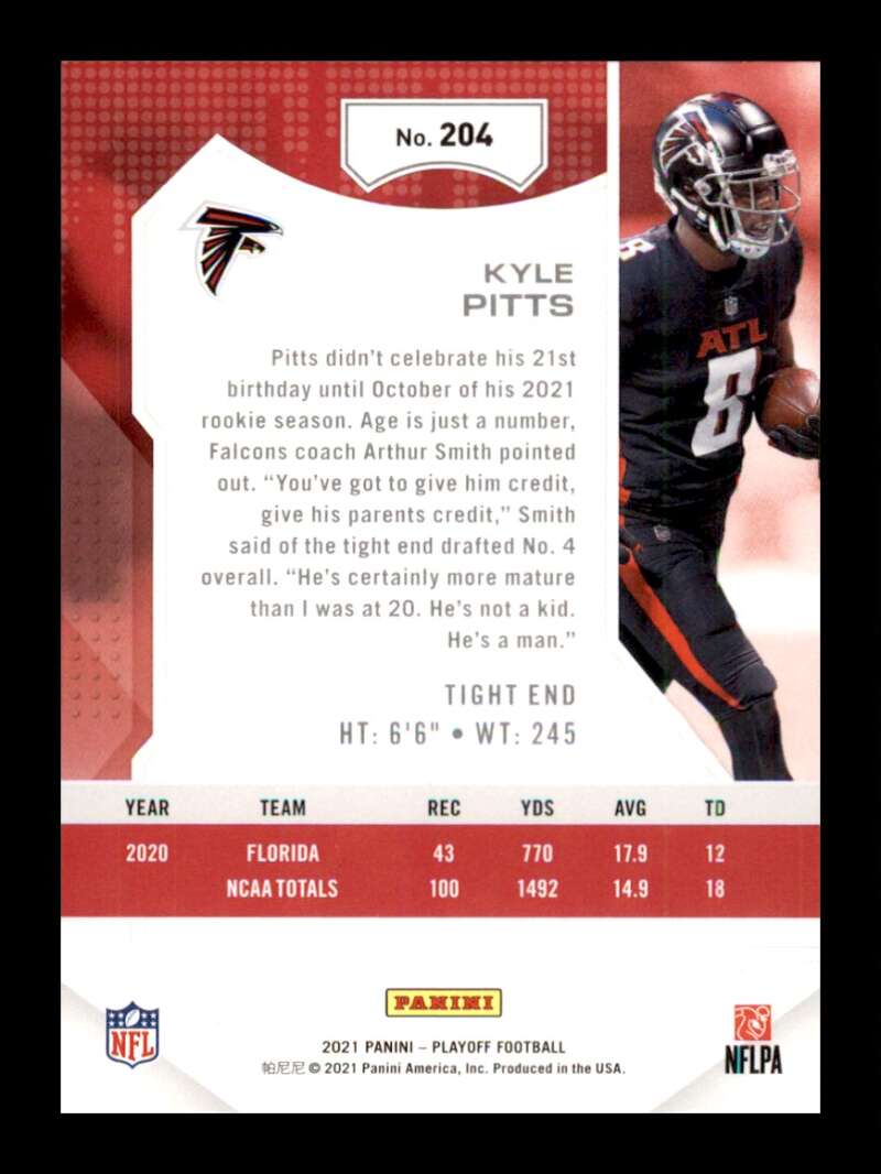 Load image into Gallery viewer, 2021 Panini Playoff Kyle Pitts #204 Rookie RC Atlanta Falcons  Image 2
