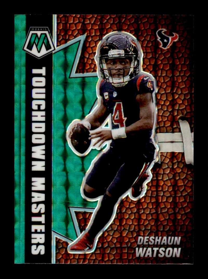 Load image into Gallery viewer, 2021 Panini Mosaic Touchdown Masters Green Mosaic Prizm Deshaun Watson #TM-17 Houston Texans  Image 1
