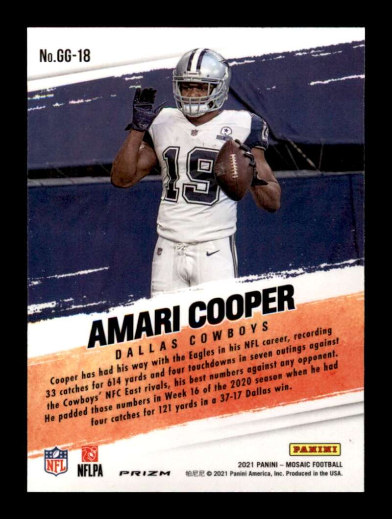 Load image into Gallery viewer, 2021 Panini Mosaic Got Game Silver Mosaic Prizm Amari Cooper #GG-18 Dallas Cowboys  Image 2
